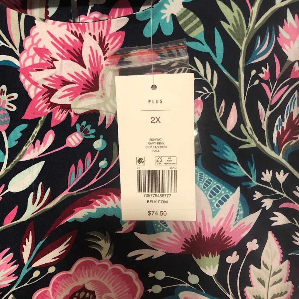 NWT - Crown & Ivy floral top - size 2X - Picture 7 of 11